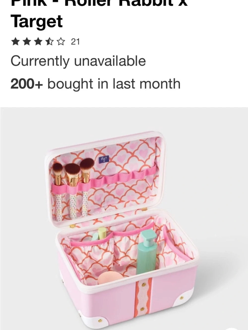 Roller Rabbit sturdy cosmetic